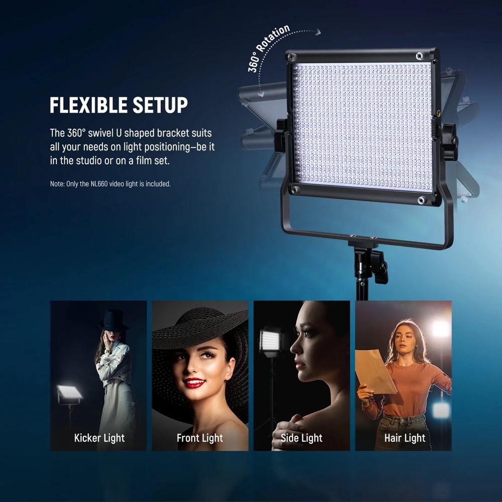(2) NEEWER NL660 Bi-Color LED Video Light - Picture 6 of 9